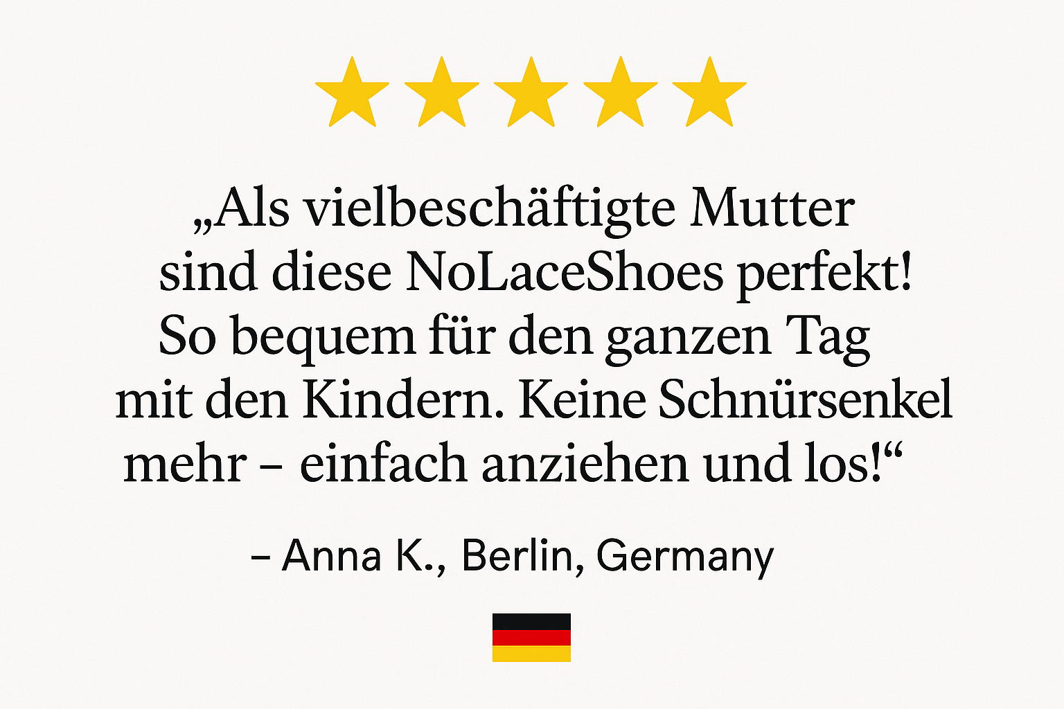 Change the background to white testimonial from Germany